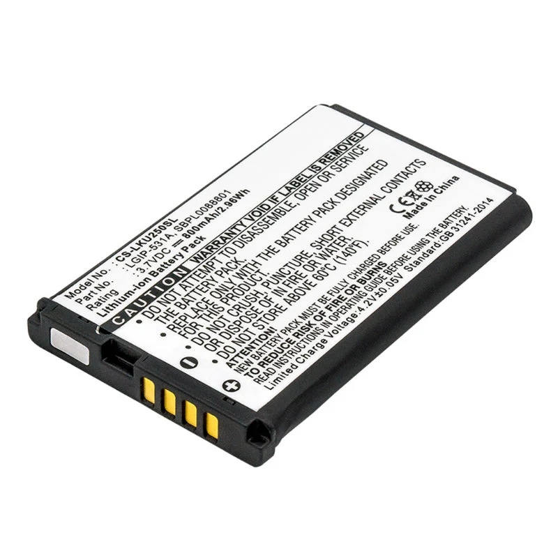 LGIP-531A Battery for LG Feature Flip Phones 950mAh 3.7V