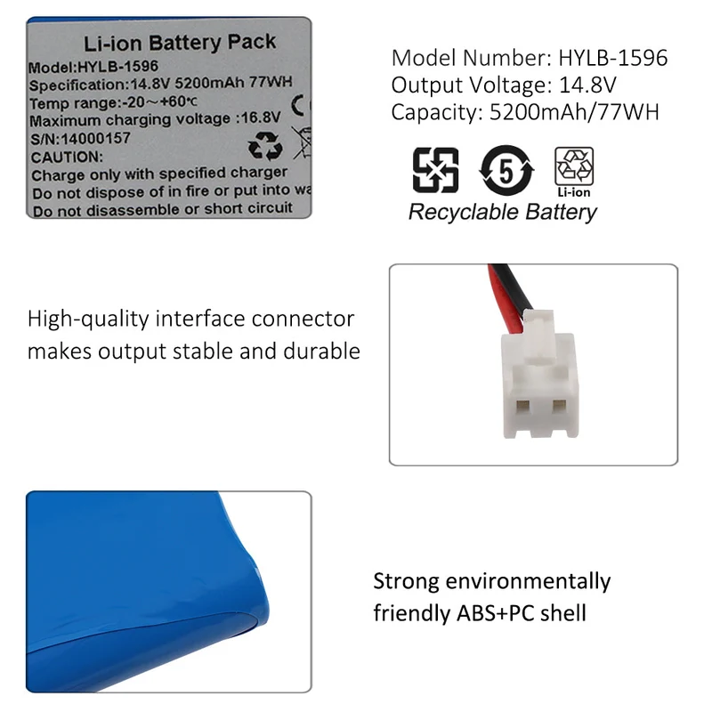 HYLB-1596 Battery For Biocare IE12 IE12A 6800mAh