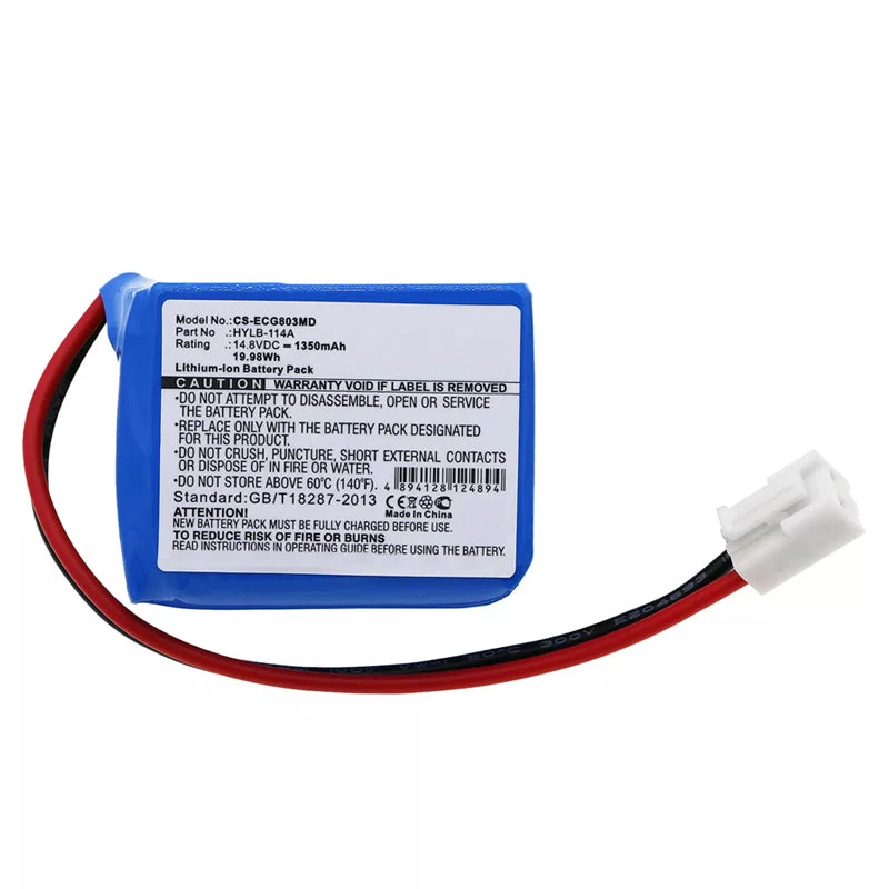Battery for Biocare ECG-9803 ECG-9803G HYLB-114A 1350mAh 19.98Wh 14.8V