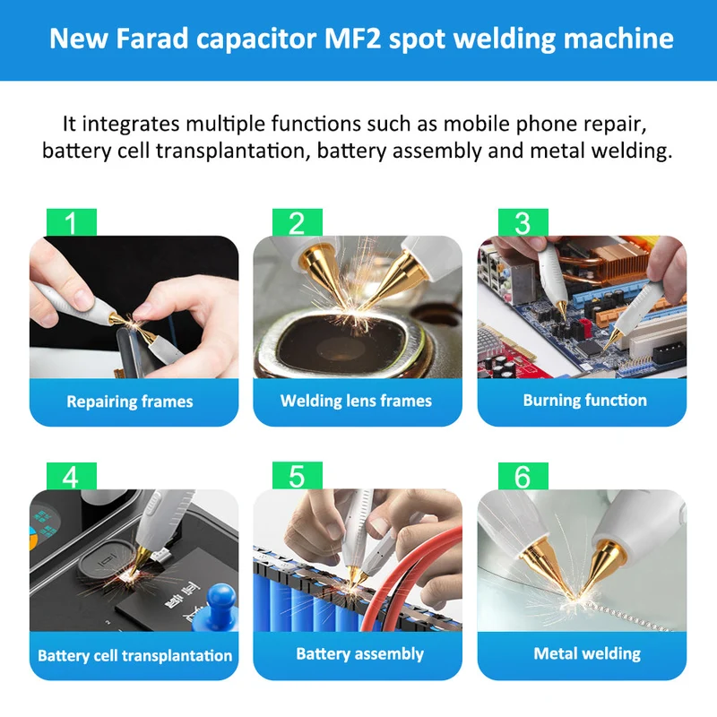 Farad capacitor MF2 spot welding machine battery cell transplantation tool, welding tool
