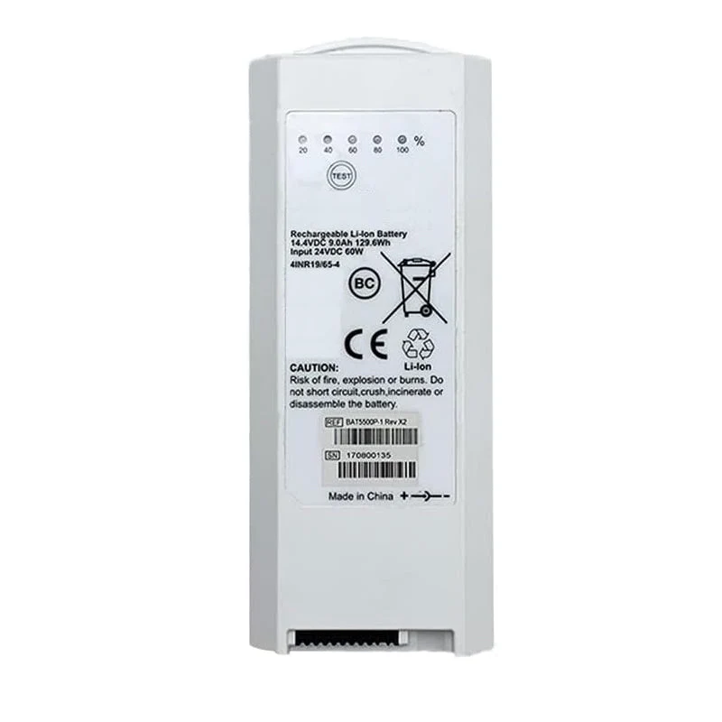 Ventilator Battery For NIHON KOHDEN BAT5500P-1 For NKV-550 SN 170800135 14.4V 9000mAh Li-ion Battery 4INR19/65-4