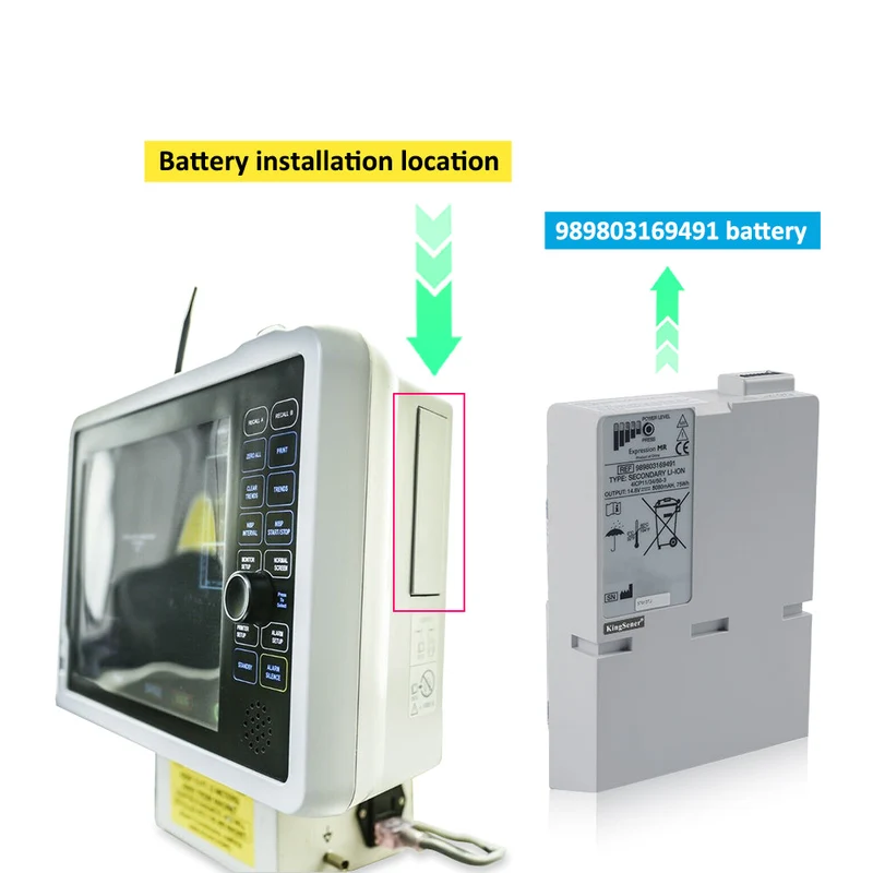 989803169491 Replacement Monitor Battery for Invivo Expression MR 9093 Precess 14.8V 5080mAh 75Wh