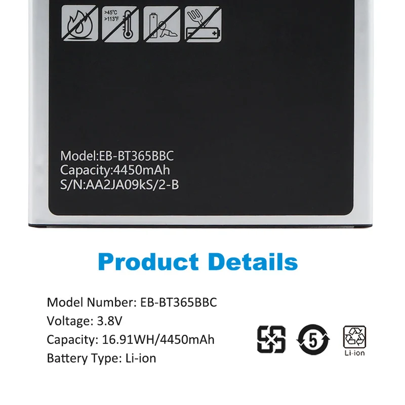 EB-BT365BBC Replacement Tablet Battery For Samsung Galaxy Tab Active SM-T360 SM-T365 SM-T390 SM-T395 EB-BT365BBE 4450mAh