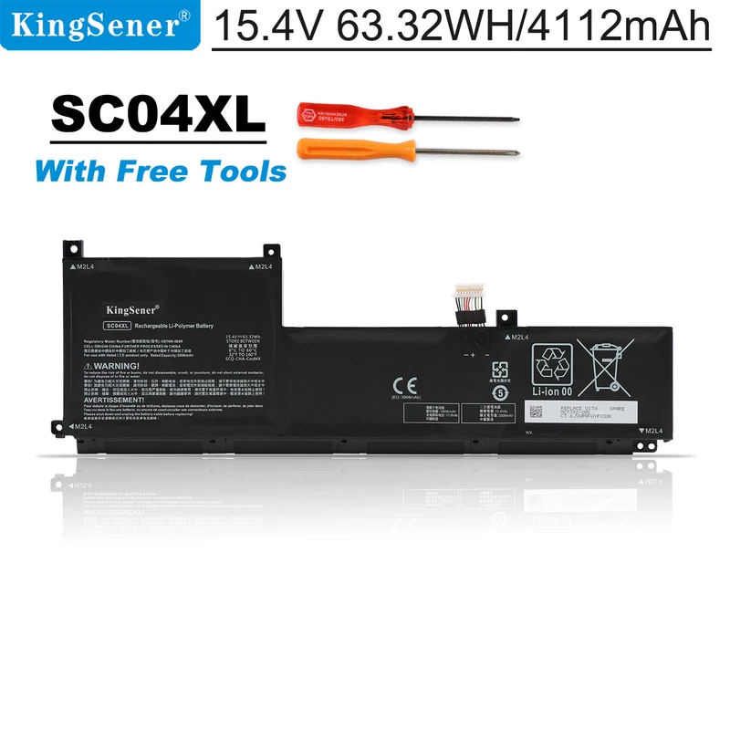 SC04XL Laptop Battery For HP ENVY 14-EB0376NG EB0010NR EB0775NG EB0008NP Series M08254-1C1 M07392-005 HSTNN-IB9R 15.4V 63.32WH | KingSener