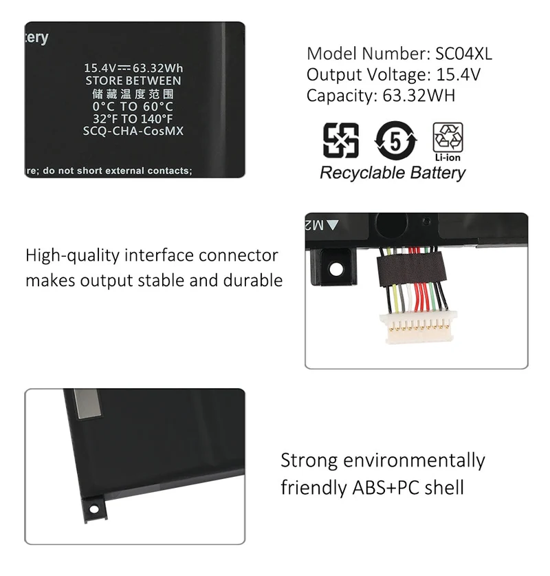 SC04XL Laptop Battery For HP ENVY 14-EB0376NG EB0010NR EB0775NG EB0008NP Series M08254-1C1 M07392-005 HSTNN-IB9R 15.4V 63.32WH | KingSener