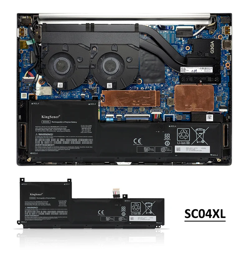 SC04XL Laptop Battery For HP ENVY 14-EB0376NG EB0010NR EB0775NG EB0008NP Series M08254-1C1 M07392-005 HSTNN-IB9R 15.4V 63.32WH | KingSener