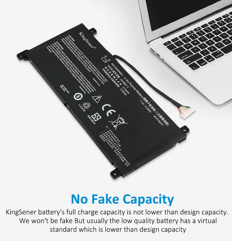 NL40BAT-3 Laptop Battery For CLEVO NL40CU NL41GU NL41LU NL51LU Mechrevo Creator Young 15 I3 6-87-NL40S-33G21 6-87-NL4CS-32B01 11.4V 36WH | KingSener