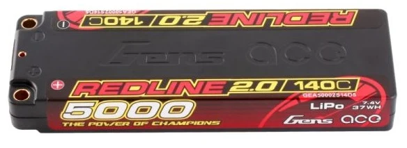 Gens Ace Redline 2.0 Accu lipo LCG 7.4v 5000mah 140C 2S1P