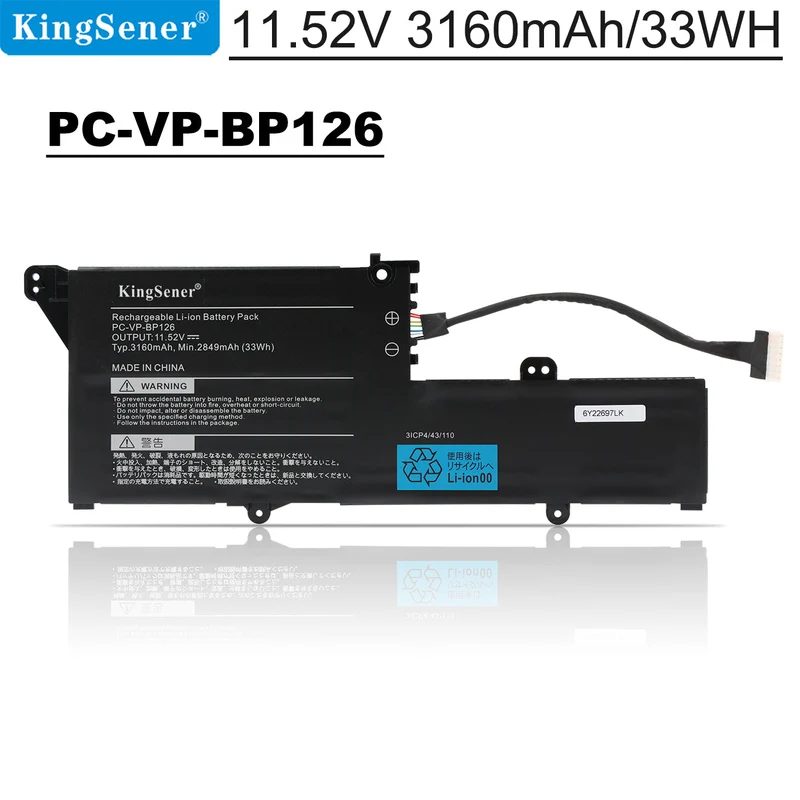 PC-VP-BP126 Laptop Battery For NEC LaVie GN10R7 GN10R8 GN10R7/9A GN10R8/9A PC-GN10R79AA PC-GN10R89GA 3ICP4/43/110 11.52V 33WH | KingSener