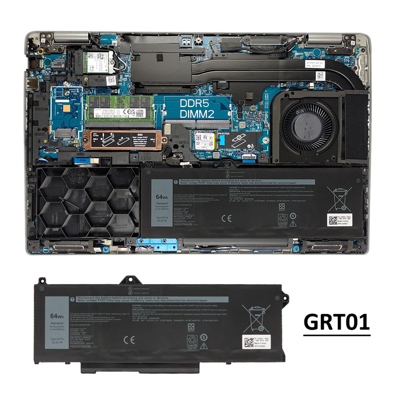 GRT01 Laptop Battery For Dell Latitude 5421 5431 5521 5531 Precision 3561 3571 3470 Alienware m17 R5 AMD Series 00P3TJ 0P3TJ 0R05P0 R05P0 05RGW 15.2V | KingSener