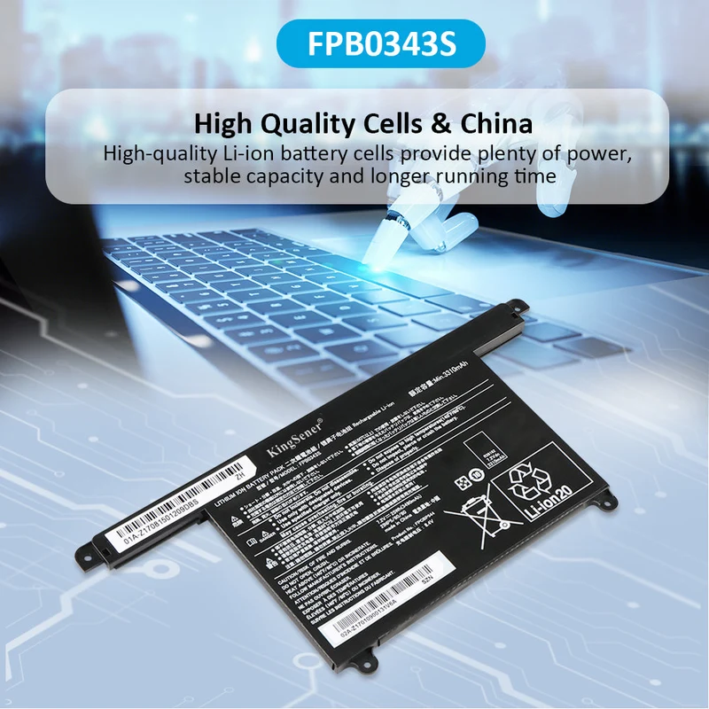 FPB0343S Laptop Battery For Fujitsu LIFEBOOK U939/A U938/S Series FPCBP544 7.2V 25WH | KingSener
