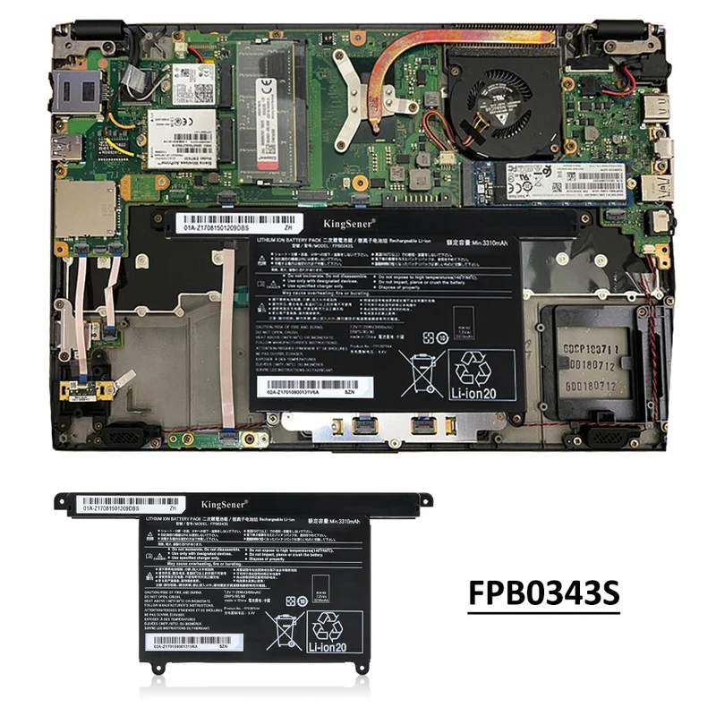 FPB0343S Laptop Battery For Fujitsu LIFEBOOK U939/A U938/S Series FPCBP544 7.2V 25WH | KingSener