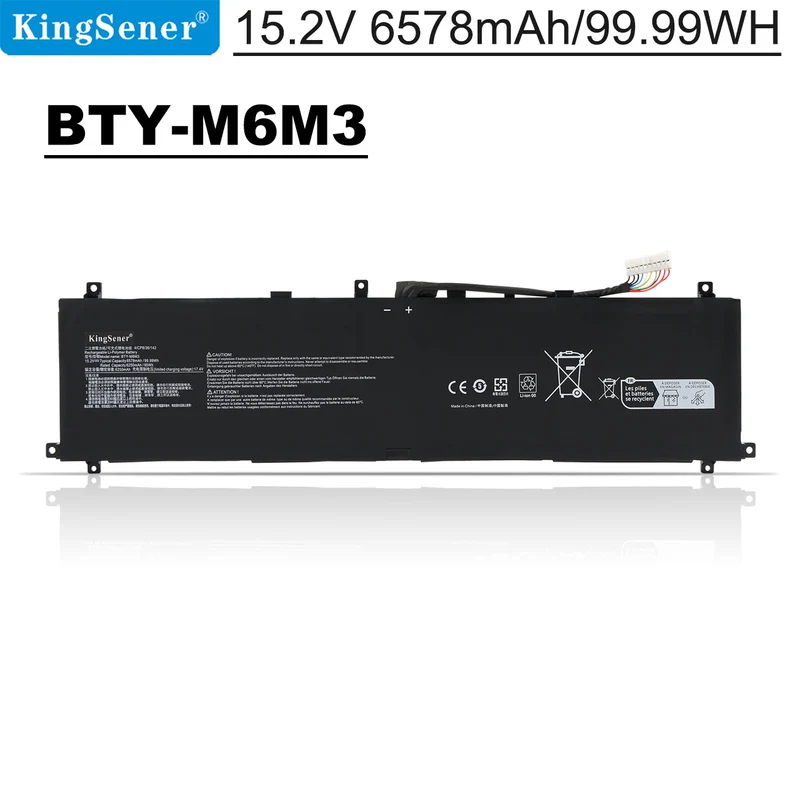 MSI Raider GE78HX 13VI 13VH 13VG Battery BTY-M6M3 15.2V 99.99Wh