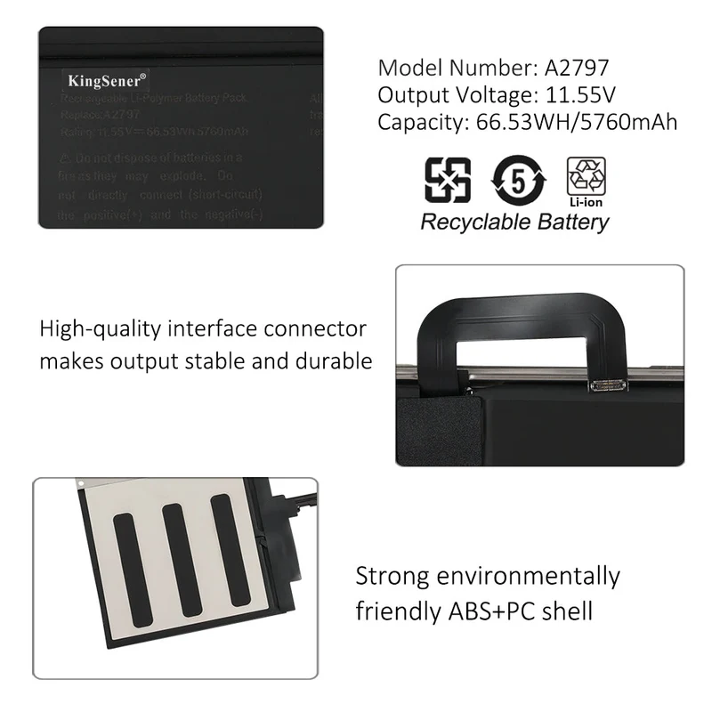 Apple MacBook Air 15-inch M2 2023 Battery Replacement A2797 A2941 66.5Wh