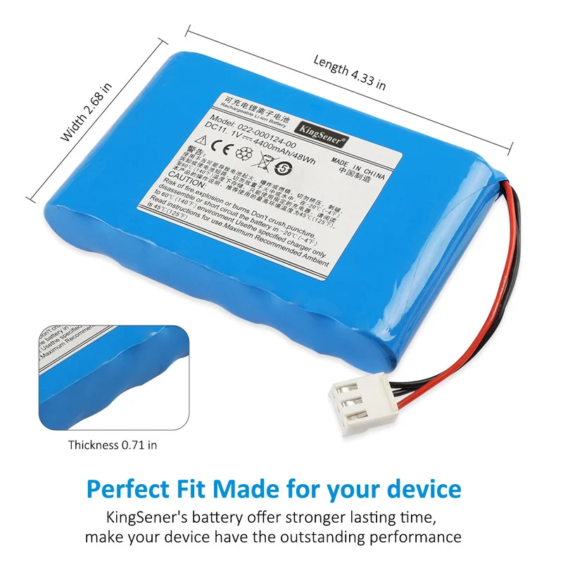 Rechargeable Li-ion Battery For Comen 022-000124-00 Medical Devices 11.1V 4400mAh/48WH