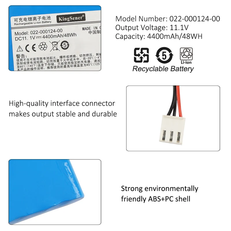 Rechargeable Li-ion Battery For Comen 022-000124-00 Medical Devices 11.1V 4400mAh/48WH