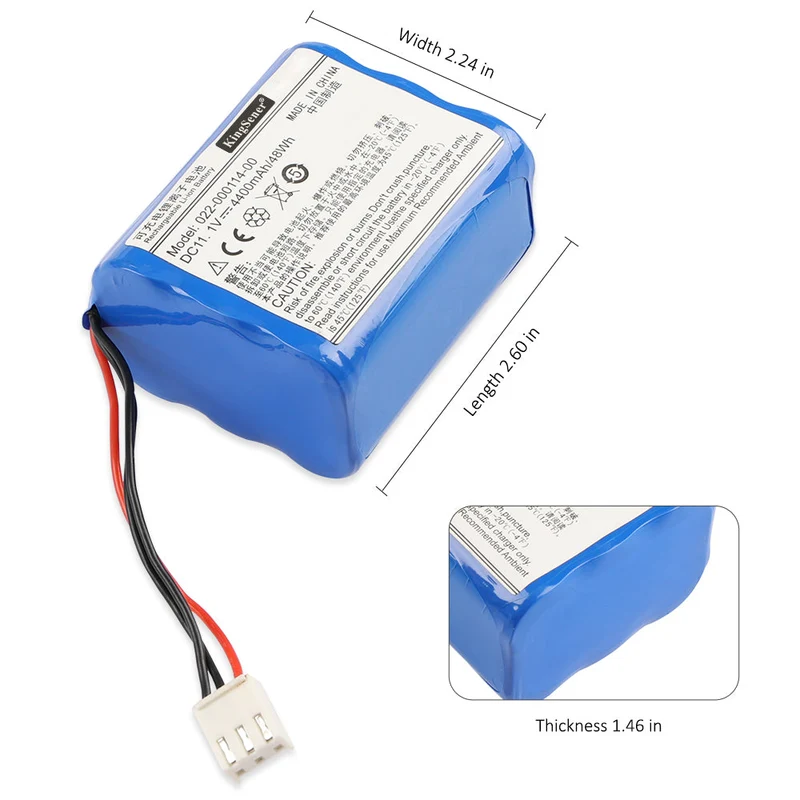 Rechargeable Li-ion Battery For Comen 022-000114-00 ECG machine medical Battery Comen AX-700 Anesthesia Machine 11.1V 4400mAh