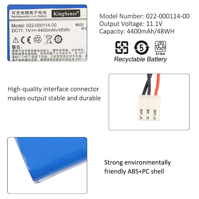 Rechargeable Li-ion Battery For Comen 022-000114-00 ECG machine medical Battery Comen AX-700 Anesthesia Machine 11.1V 4400mAh
