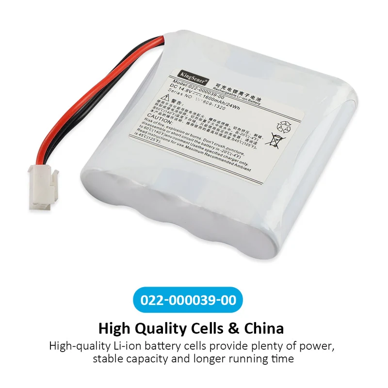 Rechargeable Li-ion Battery 022-000039-00 For Comen 3-channel ECG machine CM300 14.8V 1600mAh/24WH