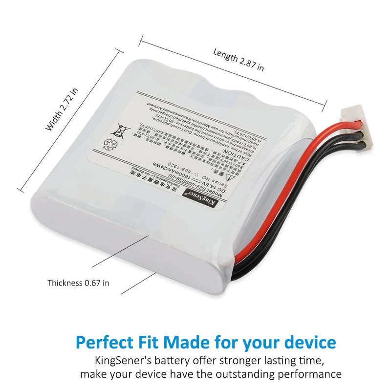 Rechargeable Li-ion Battery 022-000039-00 For Comen 3-channel ECG machine CM300 14.8V 1600mAh/24WH