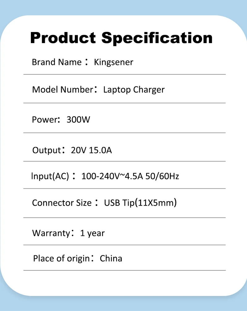 300W 20V 15A ADL300SDC3A AC Adapter Laptop Charger For Lenovo Legion R9000P R9000K Y9000K Y9000X