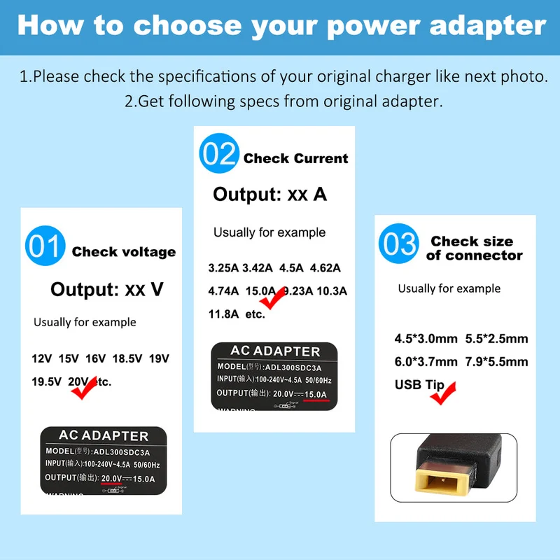 300W 20V 15A ADL300SDC3A AC Adapter Laptop Charger For Lenovo Legion R9000P R9000K Y9000K Y9000X