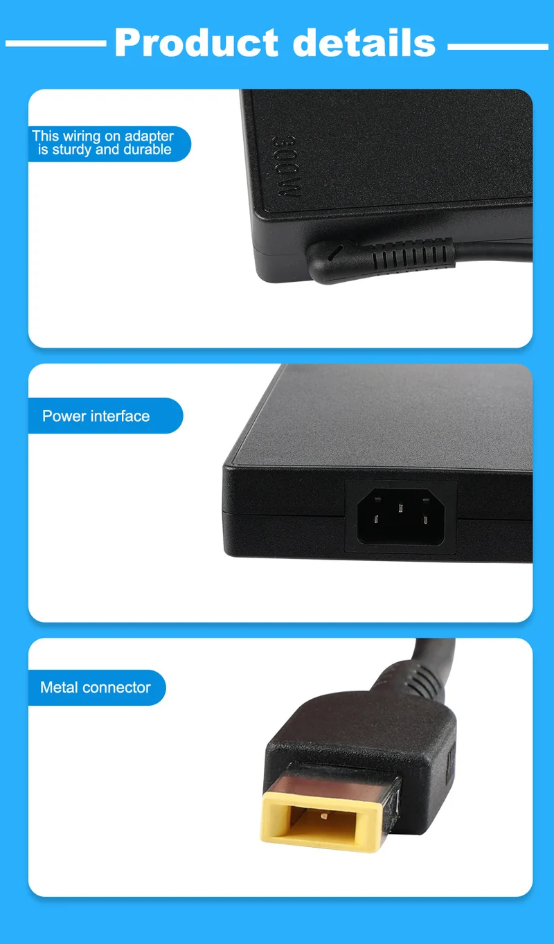 300W 20V 15A ADL300SDC3A AC Adapter Laptop Charger For Lenovo Legion R9000P R9000K Y9000K Y9000X
