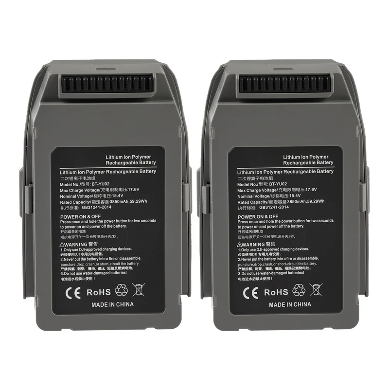 2 PCS Drone Battery Replacement For Extended Battery for DJI Mavic 2 Series 3850mAh