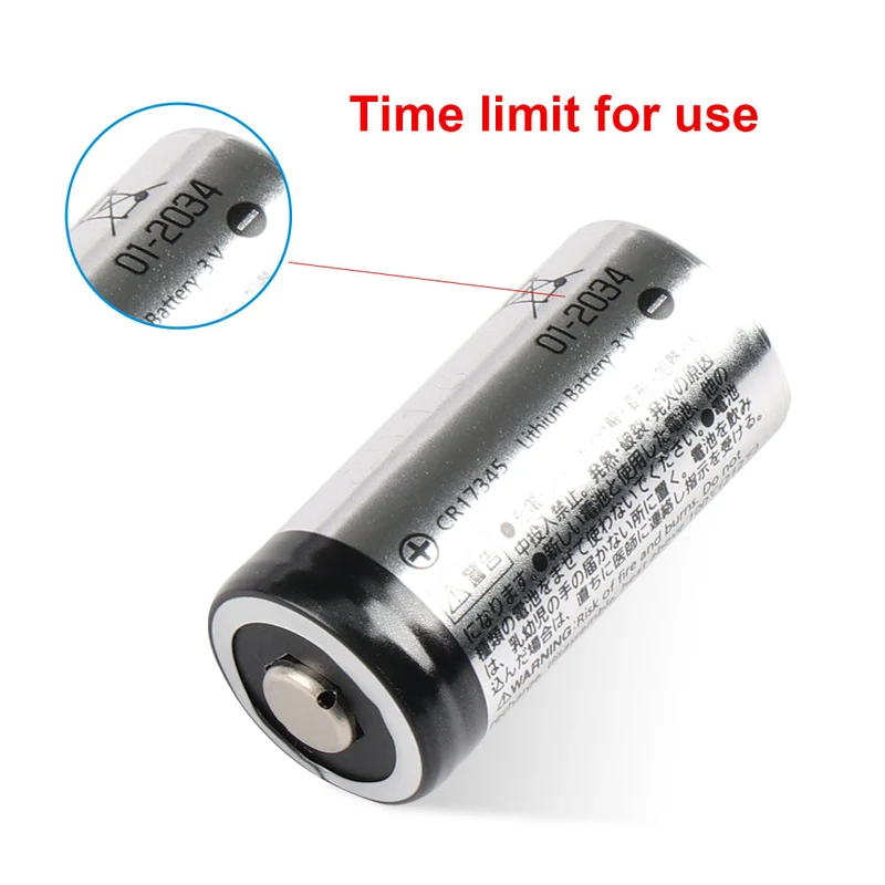 For Panasonic CR123A USB-C Rechargeable Batteries For Cameras Flashlight Alarm Smart Sensors (Non-Rechargeable)