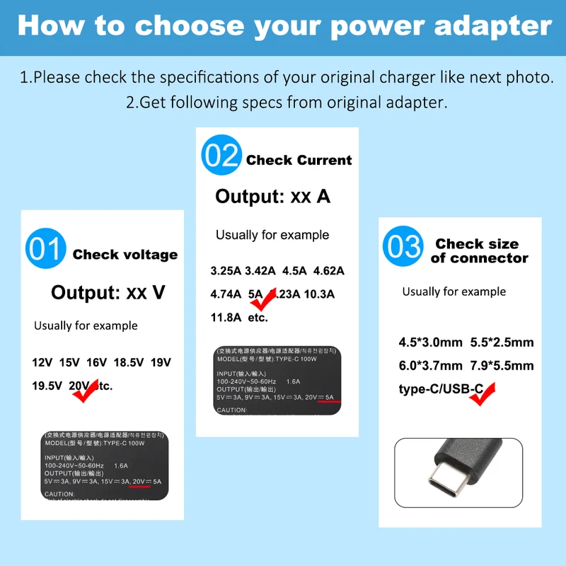 A20-100P1A Laptop Charger For ASUS ROG Zephyru 100W 20V 5A Type-C Adapter GV301QH G533QM GA401QE GA401QM GA503QM GA551QS GX703HS
