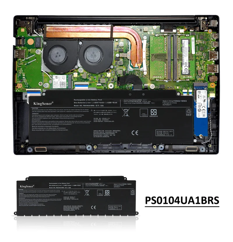 PS0104UA1BRS Laptop Battery For Toshiba Dynabook U30 Tecra A50-J-12U A40-J-12E A40-J-1OX A50-J CS40L-K12 i3-1215U i5-1235U P000834210 15.4V 53WH | KingSener