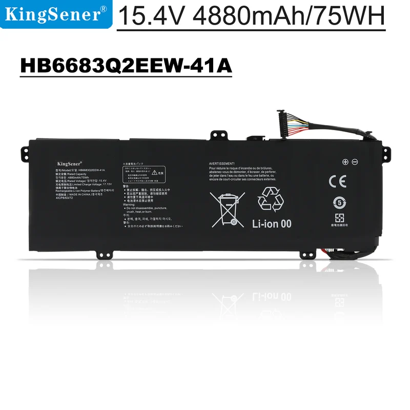 HB6683Q2EEW-41A Laptop Battery For Honor For MagicBook 14 2022 GLO-N56 GLO-F56 GLO-F76 GLC-F56 HB6683Q2EEW-41C 15.4V 75WH | KingSener