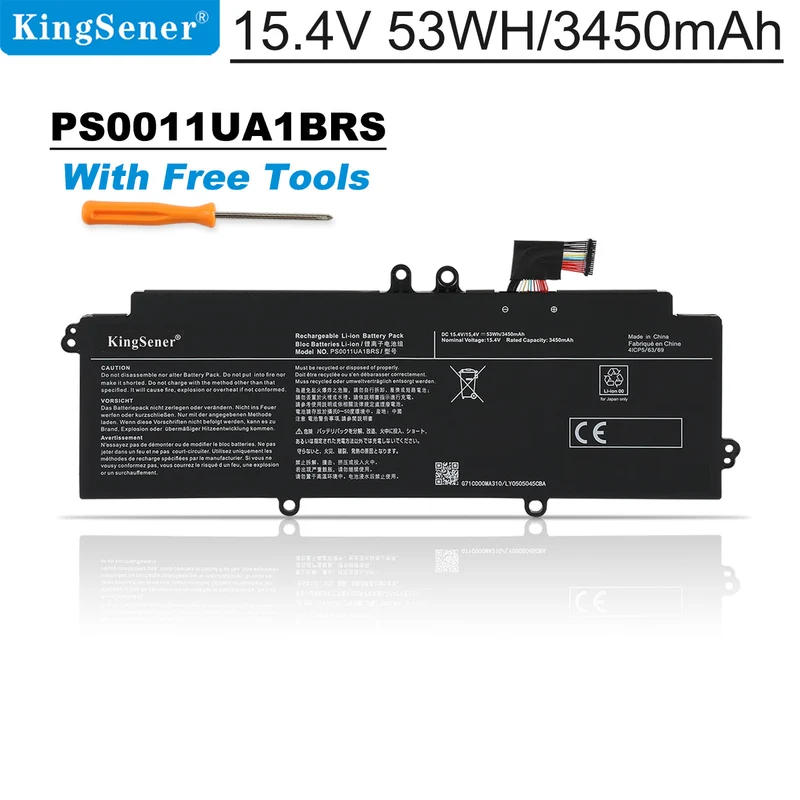PS0010UA1BRS Laptop Battery For Toshiba Dynabook Portege X30W-J Series Notebook 15.4V 53WH 3450mAh | KingSener