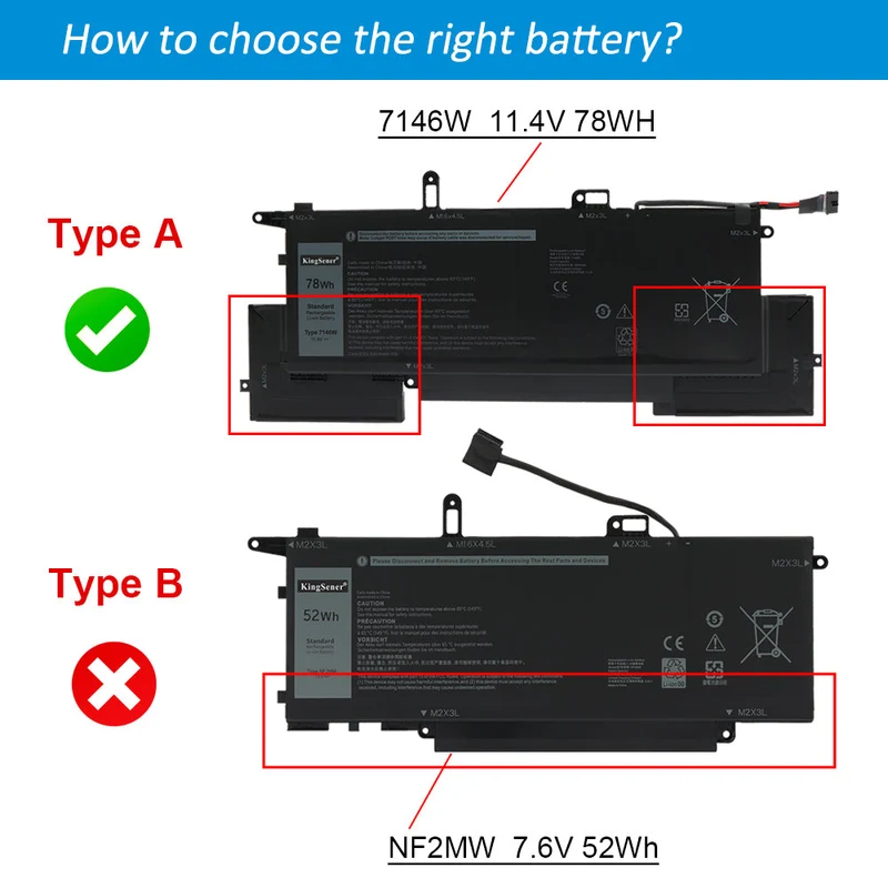 7146W Laptop Battery For Dell Latitude 9410 02K0CK 0C76H7 P110G | KingSener