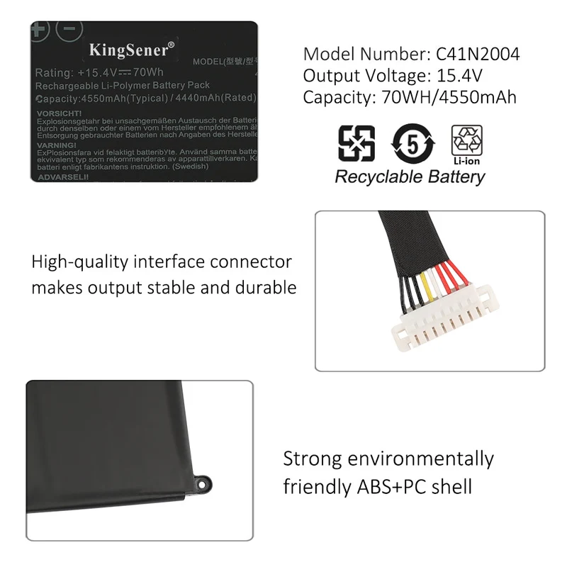 C41N2004 Laptop Battery For Asus ZenBook Duo 14 UX482 UX482EA UX482EA-KA551TS Series