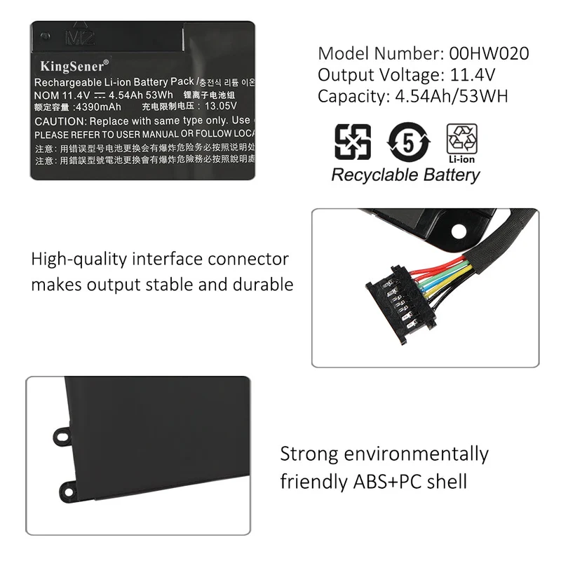00HW020 00HW021 Laptop Battery for Lenovo ThinkPad P40 Yoga 20GQ 20GR Yoga 460 20EL 20EM 20FY 20G Series SB10F46459 SB10F46458 | KingSener
