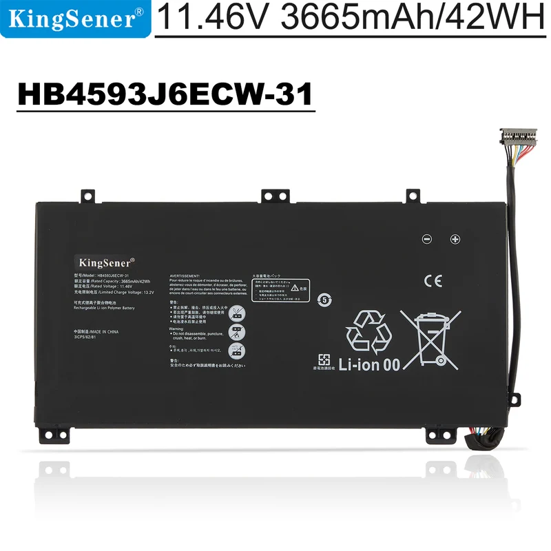 HB4593J6ECW-31 Laptop battery For For Huawei Matebook 13 WRTB-WFH9L WRTB-WFH9F WRTB-WFE9L | KingSener