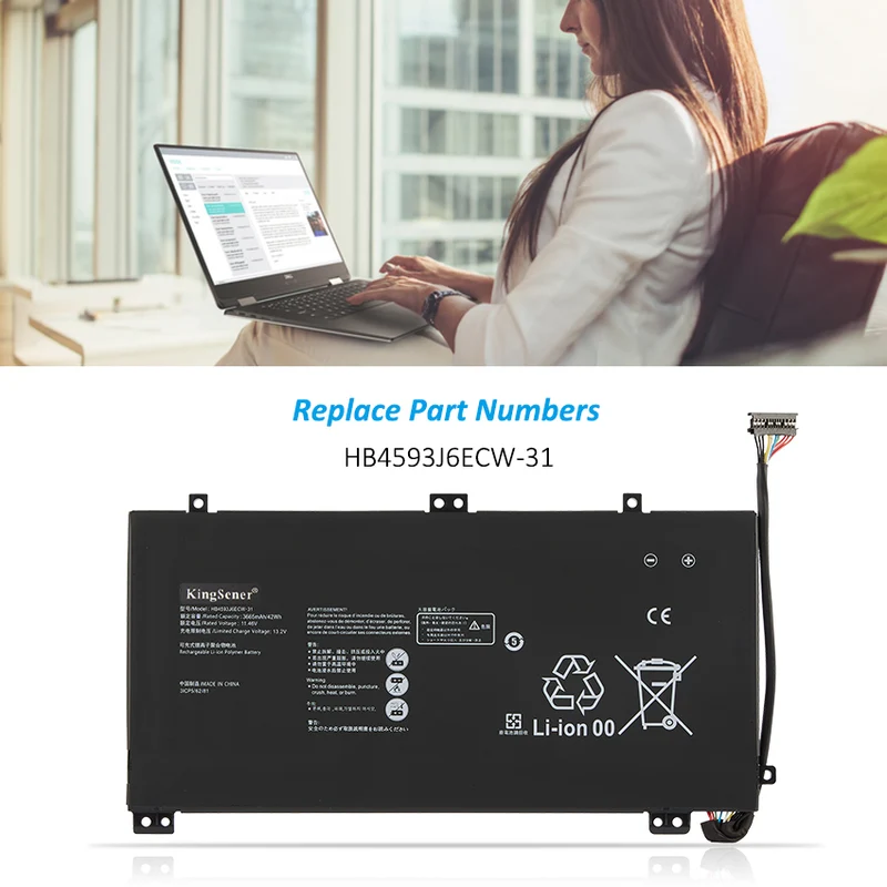 HB4593J6ECW-31 Laptop battery For For Huawei Matebook 13 WRTB-WFH9L WRTB-WFH9F WRTB-WFE9L | KingSener