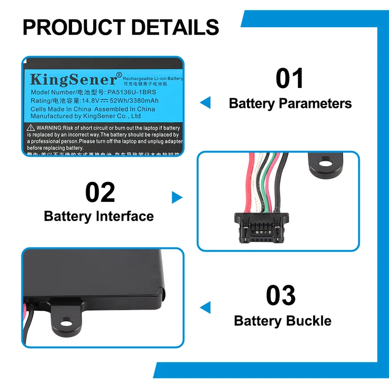 PA5136U-1BRS Laptop Battery for Toshiba Portege Z30 Series — 14.8V 52Wh