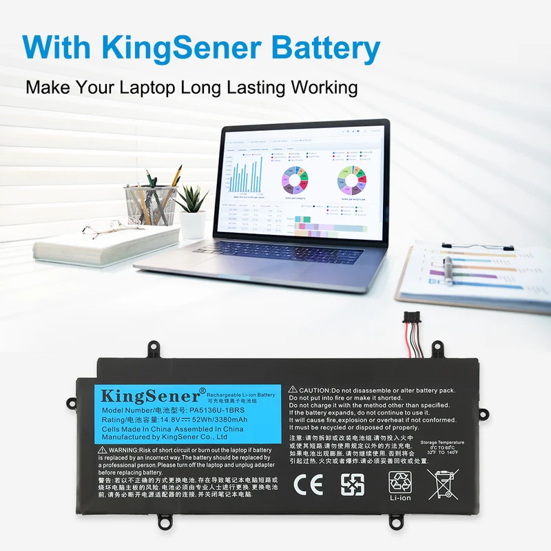 PA5136U-1BRS Laptop Battery for Toshiba Portege Z30 Series — 14.8V 52Wh