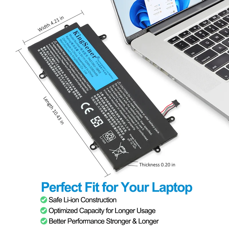 PA5136U-1BRS Laptop Battery for Toshiba Portege Z30 Series — 14.8V 52Wh