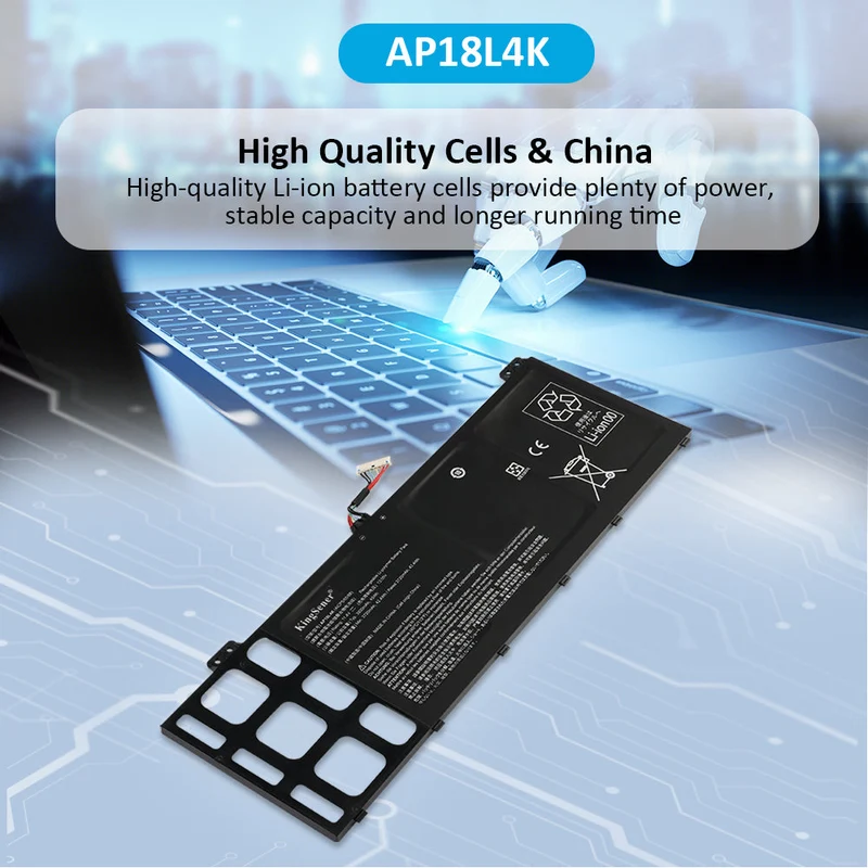 AP18L4K Laptop Battery For Acer TravelMate P6 P614 P614-51-G2 Series 4ICP5/65/88 11.4V 3920mAh/45WH | KingSener