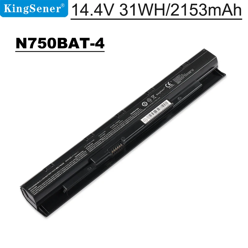 N750BAT-4 6-87-N750S-31C00 Laptop Battery For Clevo N750BU N751BU N750WU Notebook 6-87-N750S-4EB1 6-87-N750S-4EB2 6-87-N750S-3CF1 14.4V 31WH