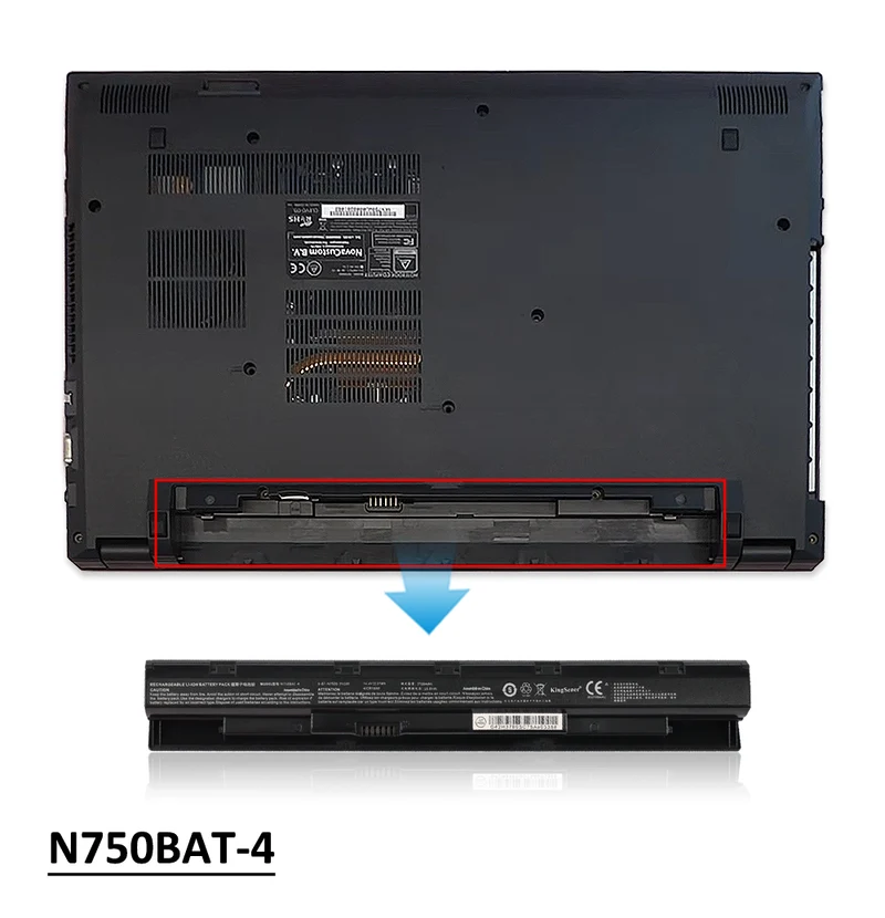 N750BAT-4 6-87-N750S-31C00 Laptop Battery For Clevo N750BU N751BU N750WU Notebook 6-87-N750S-4EB1 6-87-N750S-4EB2 6-87-N750S-3CF1 14.4V 31WH