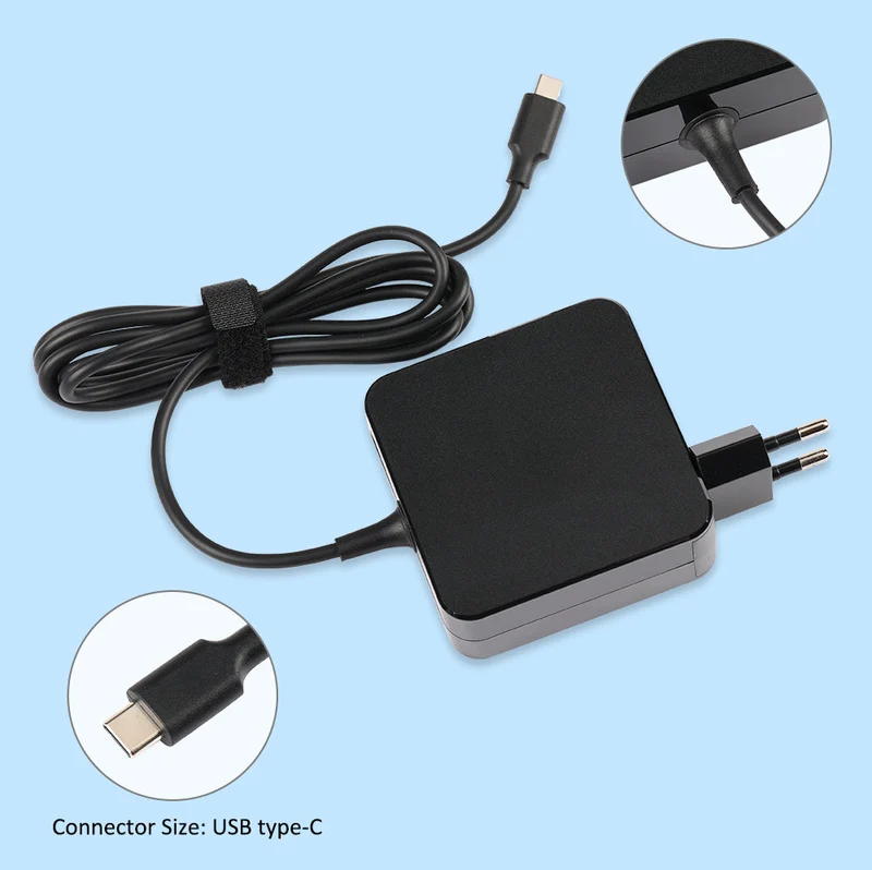 20V 3.25A Type C 65W Laptop Charger for HP, Lenovo, Dell, Acer, ASUS Supply Adapter Laptop Charger