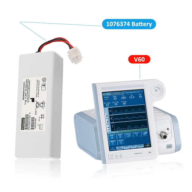 Rechargeable Battery 1076374 For Philips Respironics V60 V60S Ventilator