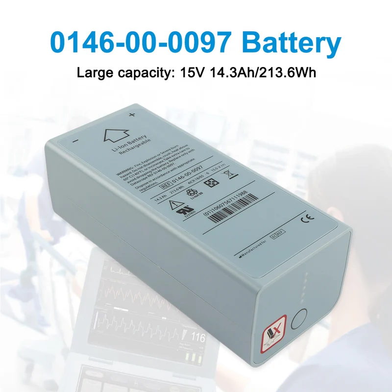 0146-00-0097 Battery For MAQUET CARDIOSAVE Hybrid Datascope 15V 14.3Ah 213.6WH | KingSener