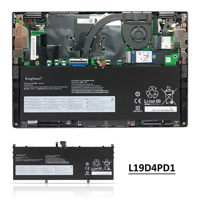 L19C4PD1 L19D4PD1 L19M4PD1 60WH Laptop Battery For Lenovo YOGA 6 13ARE05 13ALC6 C640-13IML LTE 5B10U65275 L19L4PD1 SB10W6739 | KingSener