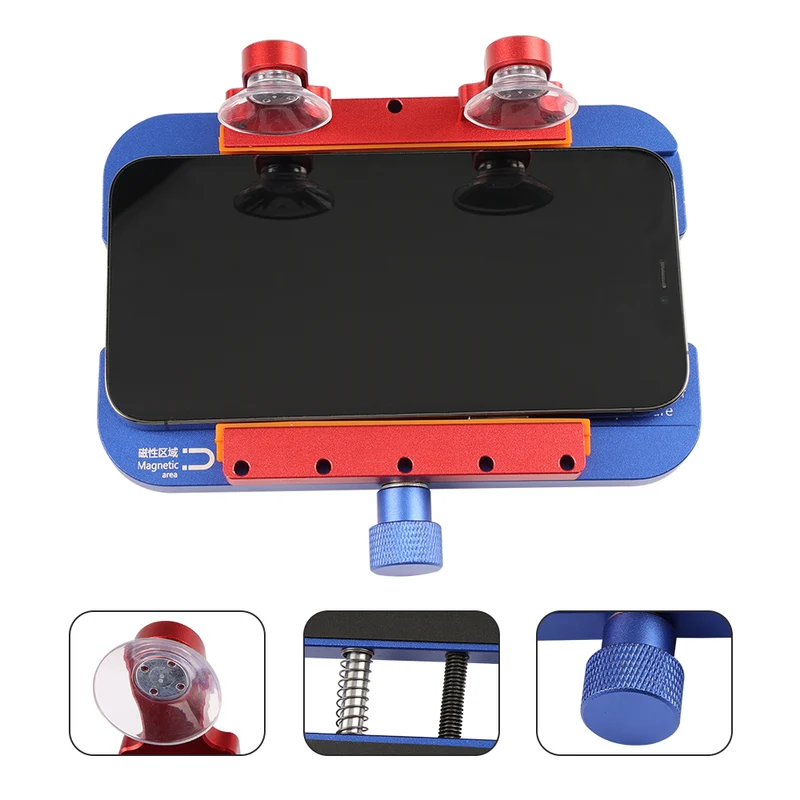 Three-in-one multifunctional suitable for Apple mobile phone repair stand screen side clamp