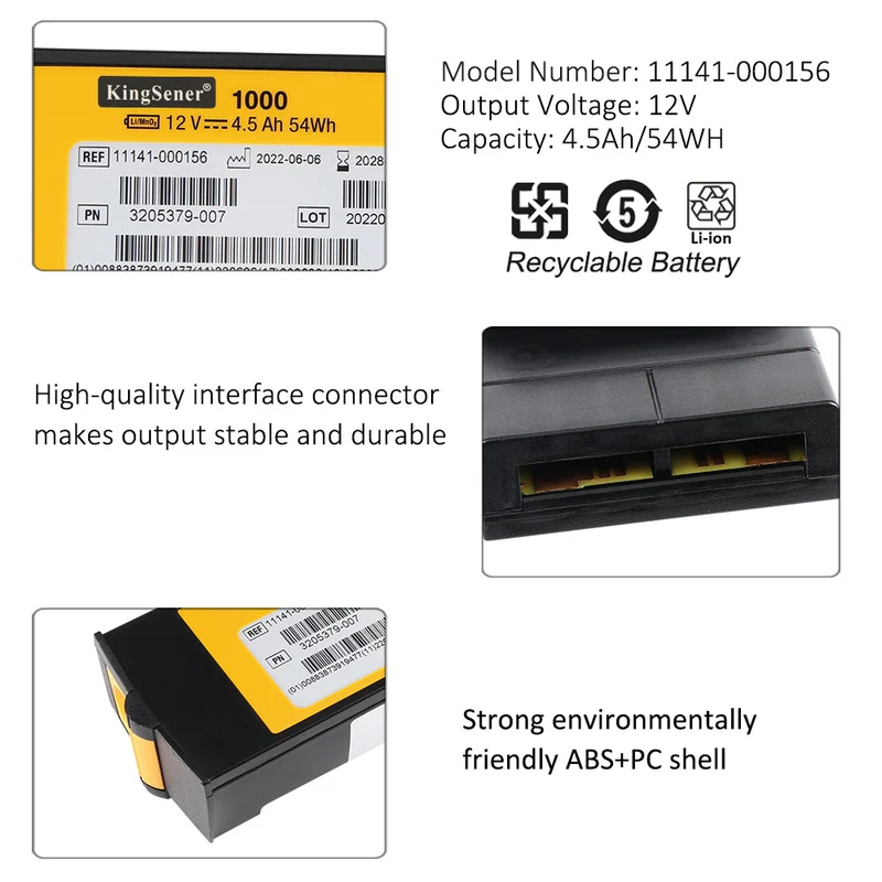 Replacement Battery For Lifepak 1000 AED Battery 11141-000100 11141-000156
